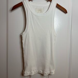 EUC Citizens Of Humanity Womens Classic White Ribbed Tank Top size S